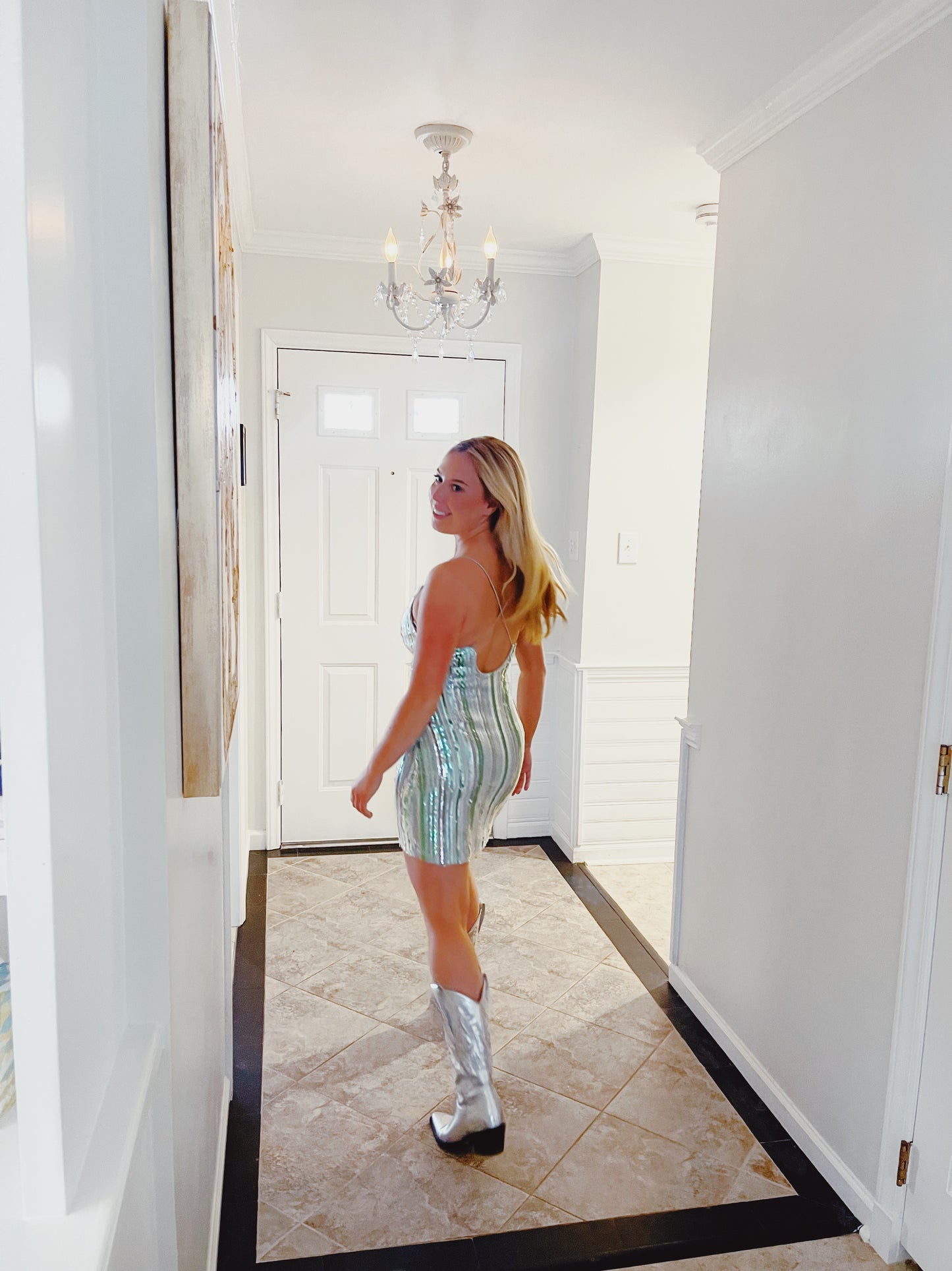 Aquamarine Sequin Dress