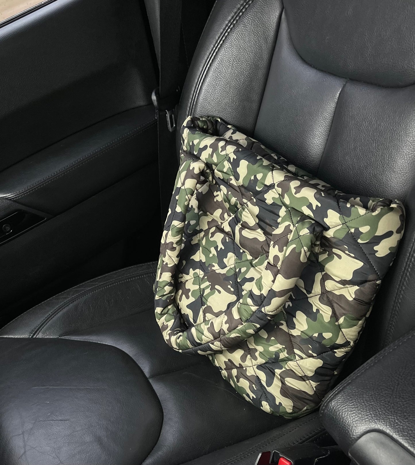 Camo Puffer Tote