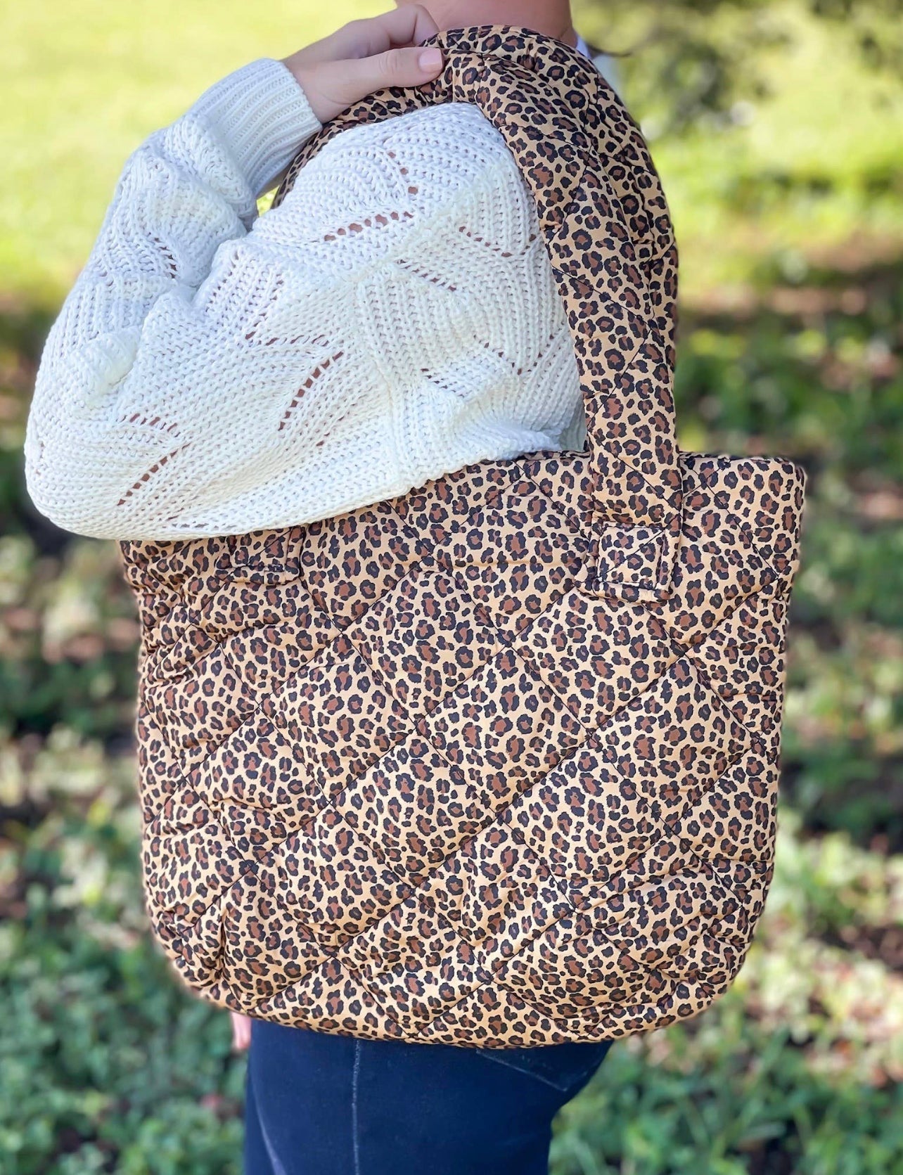 Leopard Puffer Tote