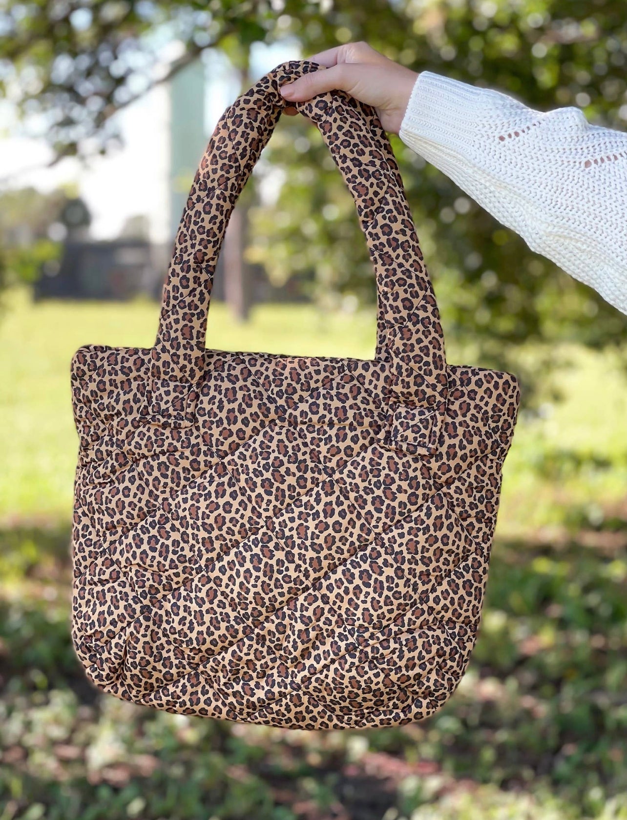 Leopard Puffer Tote