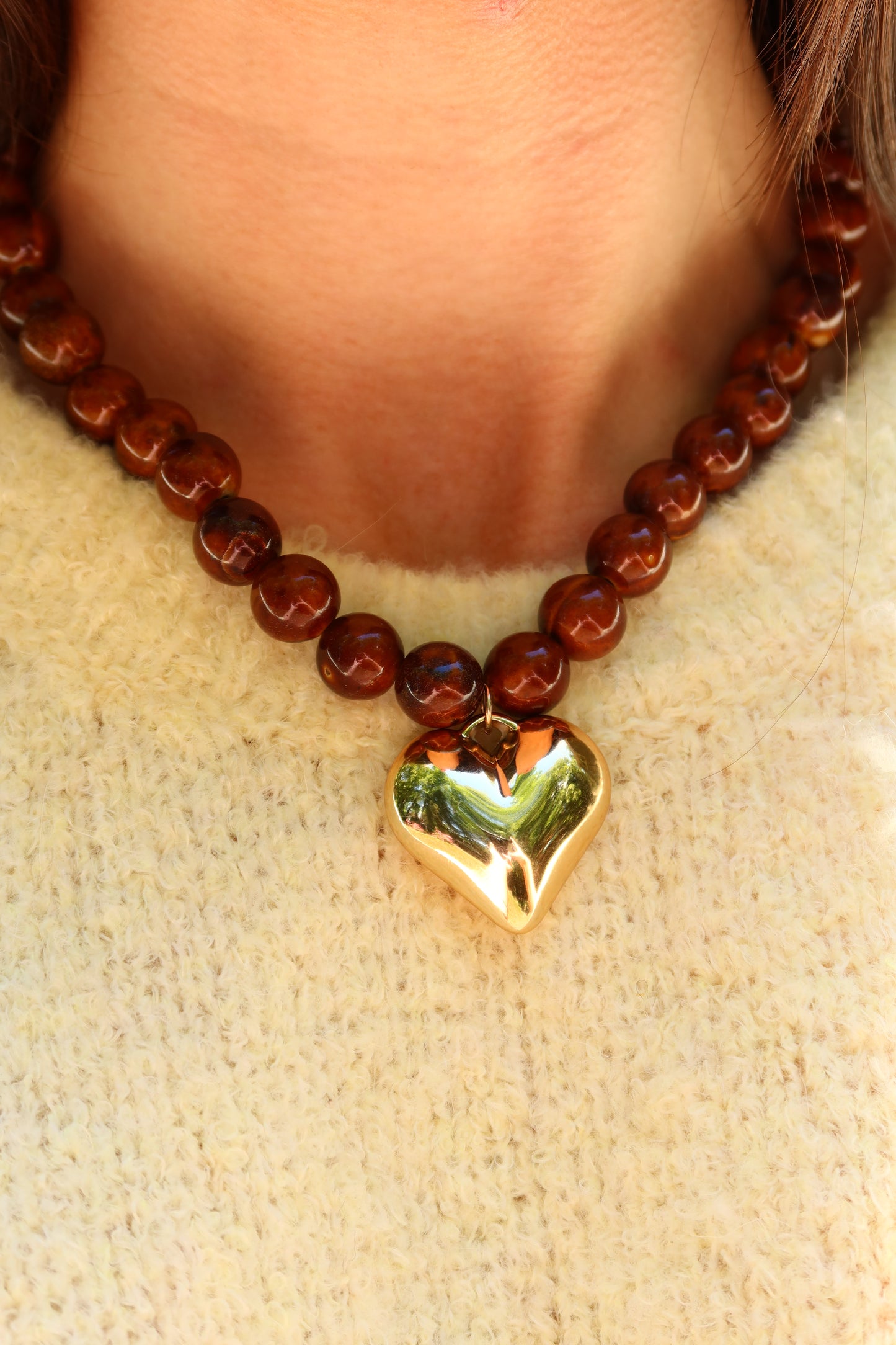 Brittany Bubble Heart Necklace