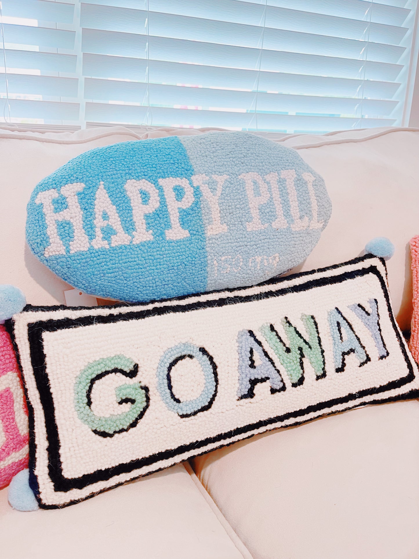 Happy Pill Hook Pillow