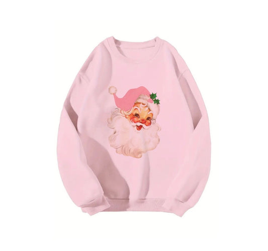 Pink Santa Sweatshirt